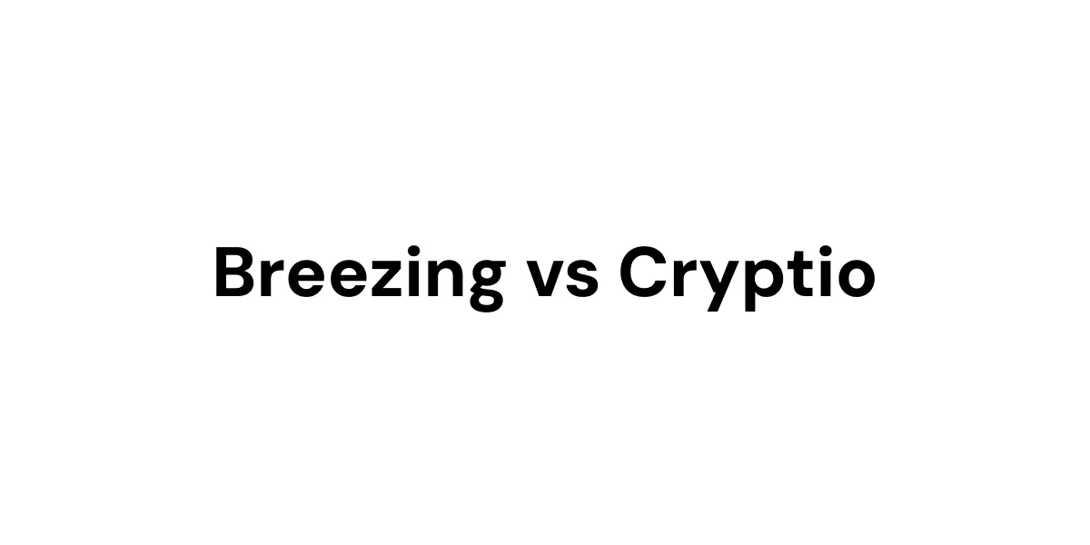 Breezing vs Cryptio: Crypto Accounting Comparison (2026)